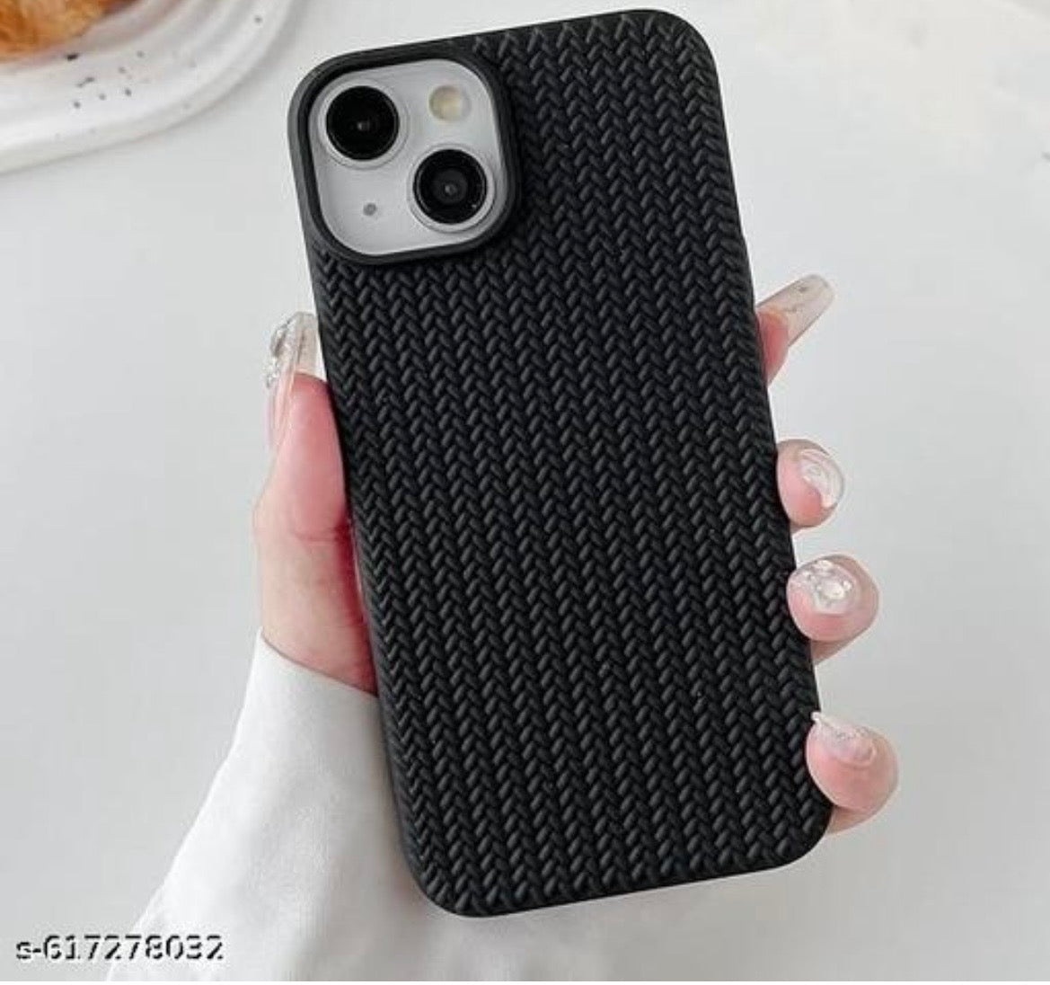 PU Textured Iphone 15 Case (Black)